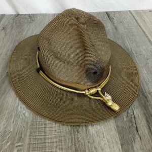 Stratton Self Forming Police Trooper Vintage Hat w/ Chin Strap size 7 1-2